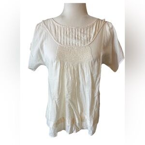 CPS Women’s Ivory Cold Shoulder Shirt Size Medium